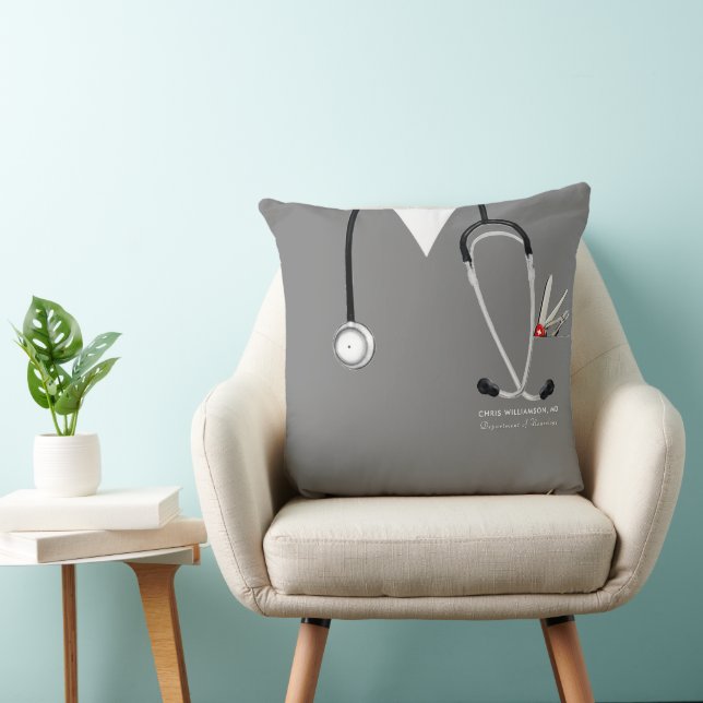 Coussin Cadeau unique pour un médecin (Chaise)
