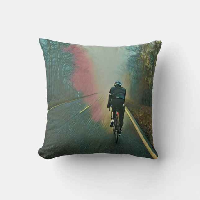 Coussin Cadeau Vélo Lover | Peinture à vélo (Recto)