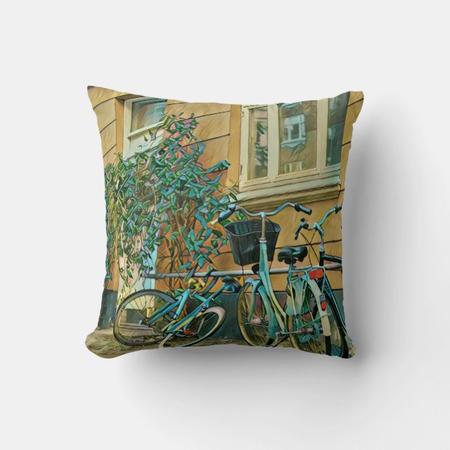 Coussin Cadeau Vélo Lover | Peinture à vélo (Recto)