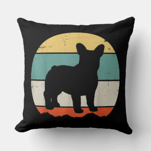Coussin Cadeau vintage Retro Bulldog pour chien papa chien