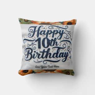 Coussin Cadeaux 10e anniversaire _est maintenant 10 chiffr