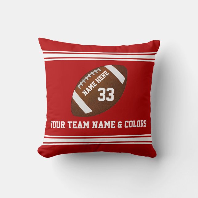 Coussin Cadeaux Cadeaux De Nuit Pour Le Football, Vos Text (Recto)
