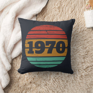 Coussin Cadeaux d'anniversaire vintages personnalisés