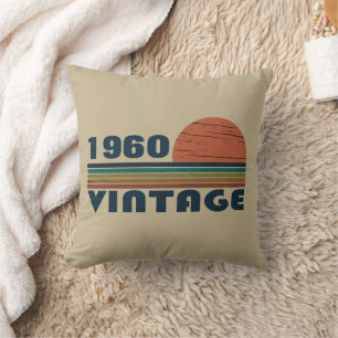 Coussin Cadeaux d'anniversaire vintages personnalisés
