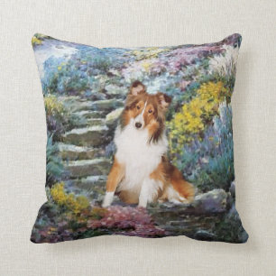 Coussin Cadeaux d'art de Sheltie de chien de berger de