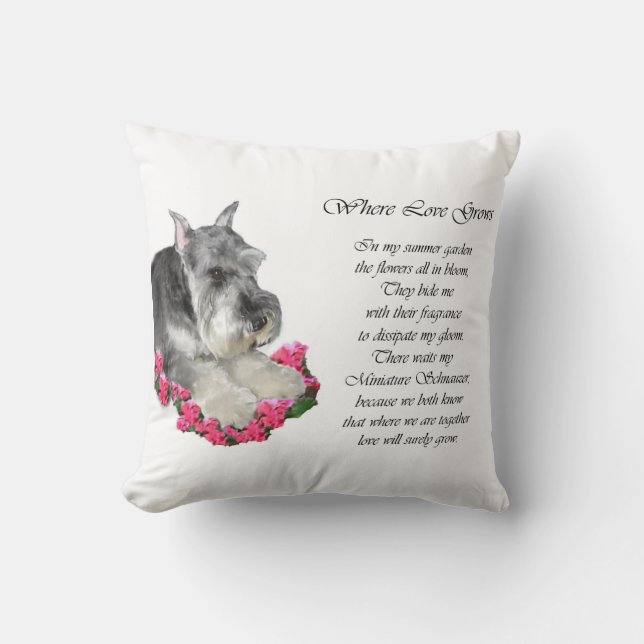 Coussin Cadeaux d'art Schnauzer miniature (Recto)
