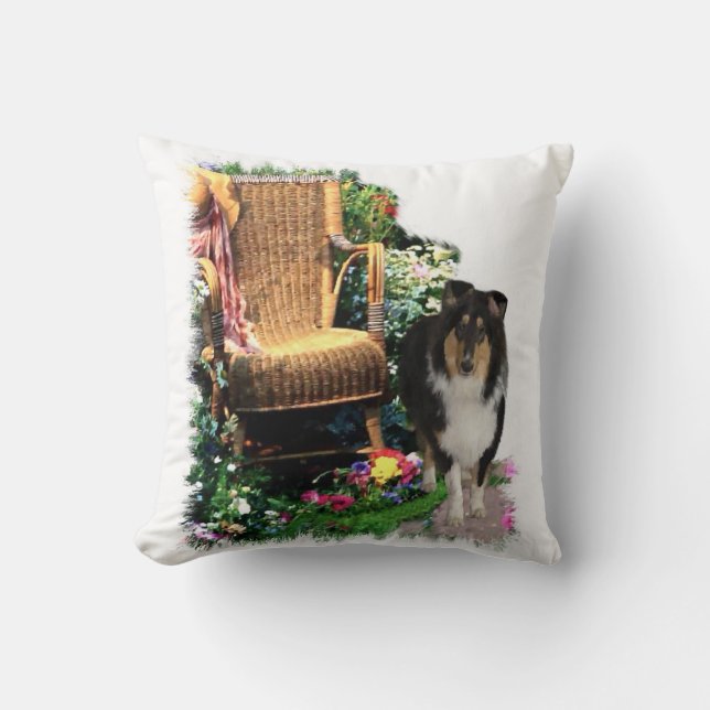 Coussin Cadeaux d'art Tri Color Rough Collie (Recto)