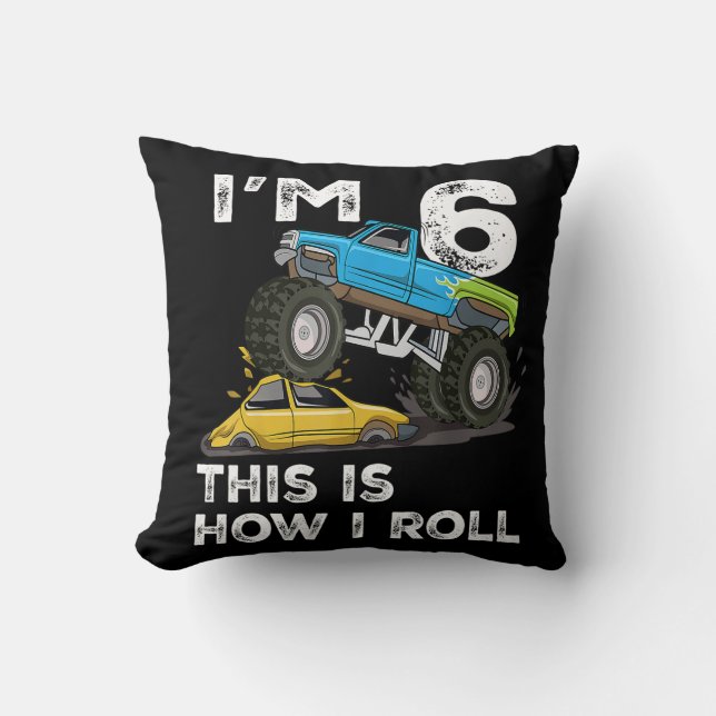 Coussin Cadeaux de 6e anniversaire I'm 6 Voici comment je  (Recto)