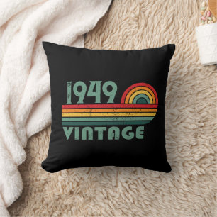 Coussin Cadeaux de 75e anniversaire vintages personnalisés