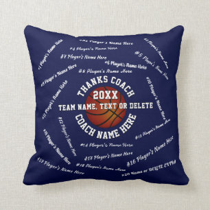 Coussin Cadeaux de basketball avec tous les noms des joueu