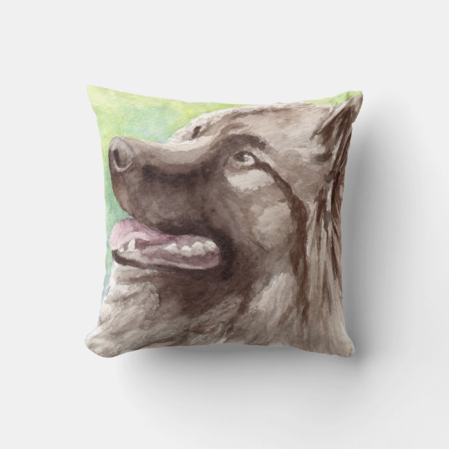Coussin Cadeaux de chien de Keeshond (Recto)