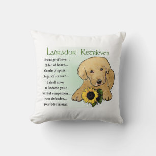 Coussin Cadeaux de chiots Labrador Heritage Yellow