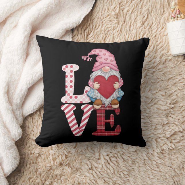 Coussin Cadeaux de couple d'amour de gnome de la Saint-Val (Couverture)