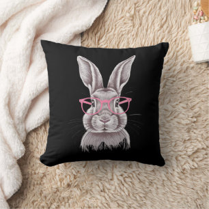 Coussin Cadeaux de famille mignons de lapin drôle de Pâque