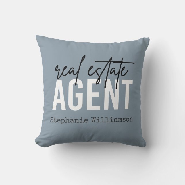 Coussin Cadeaux de l'agent immobilier personnalisé pour le (Recto)