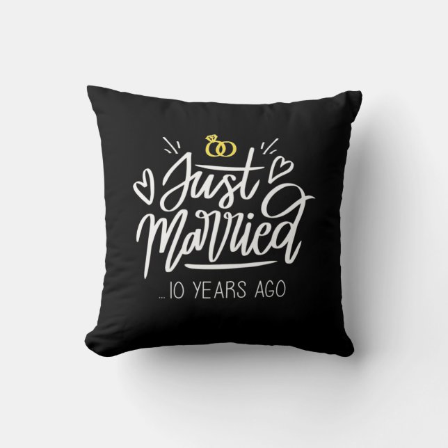 Coussin Cadeaux de mariage | 10e anniversaire de mariage (Recto)