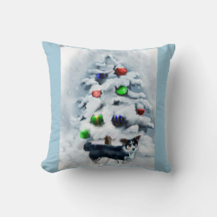 Coussin Cadeaux de Noël Cardigan Welsh Corgi