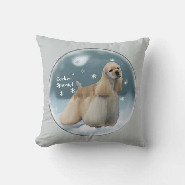 Coussin Cadeaux de Noël pour Cocker Spaniel (Recto)