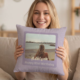 Coussin Cadeaux de photos personnalisés pour une femme de
