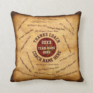 Coussin Cadeaux de remerciement pour l'entraîneur de baske