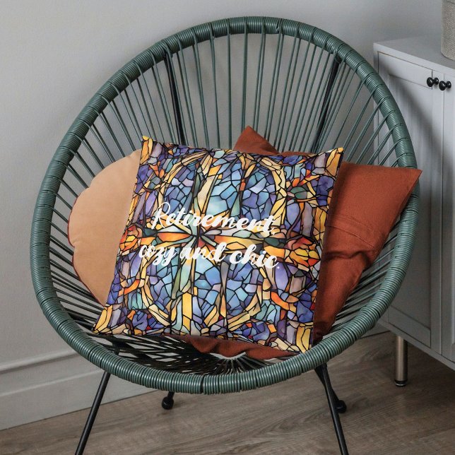 Coussin Cadeaux de retraite classiques pour sa mère (Classic Antique Tile Retirement Gifts for Her Mom)