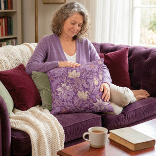 Coussin Cadeaux de retraite floraux vintage pour maman Vio
