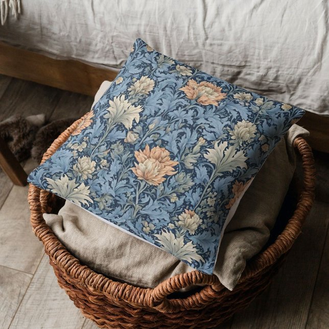 Coussin Cadeaux de retraite Graceful Retro Flowers pour ma (Graceful Retro Flowers Retirement Gifts for Mom)