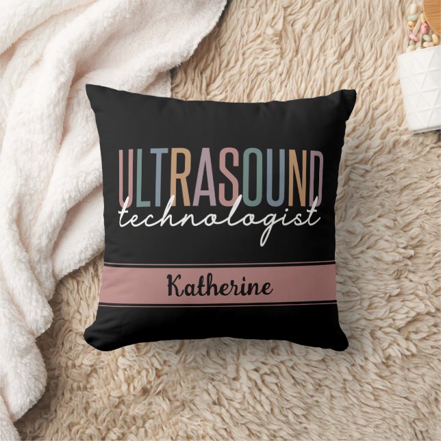 Coussin Cadeaux de technologue d'ultrasons personnalisés (Couverture)