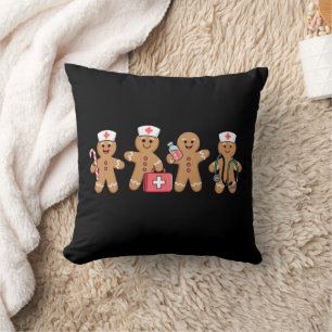 Coussin Cadeaux d'équipe de Noël pour infirmières au pain