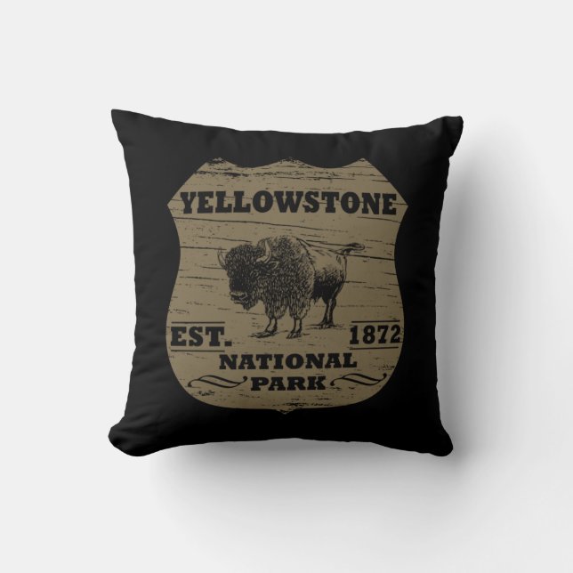 Coussin Cadeaux du Parc national de Yellowstone (Recto)