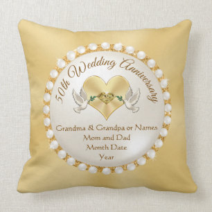 Coussin Cadeaux étonnants pour 50 ans de Mariage