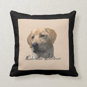 Coussin Cadeaux jaunes d'art de labrador retriever