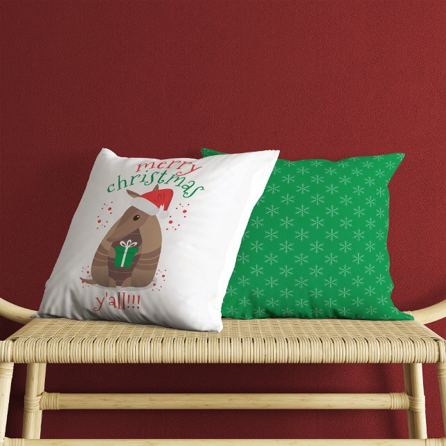 Coussin Cadeaux père Noël Armadillo Texas (Créateur téléchargé)