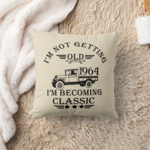 Coussin Cadeaux personnalisés vintages de 60e anniversaire