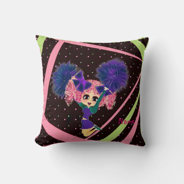 Coussin Cadeaux Pom-pom girl personnalisés (Recto)