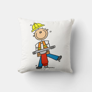 Coussin Cadeaux pour ouvrier du bâtiment avec marteau-piqu