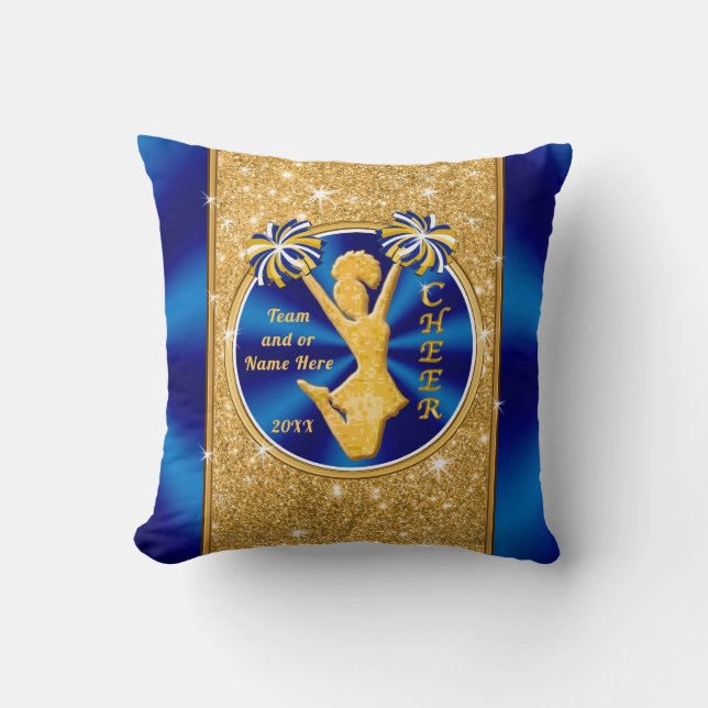 Coussin Cadeaux supérieurs de nuit de bleu et d'or pour (Recto)