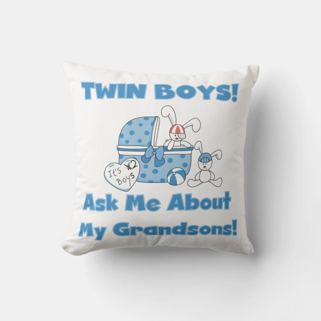 Coussin Cadeaux Twin Boy Grandsons (Recto)
