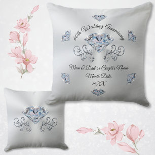 Coussin Cadeaux uniques du 60e anniversaire du Mariage