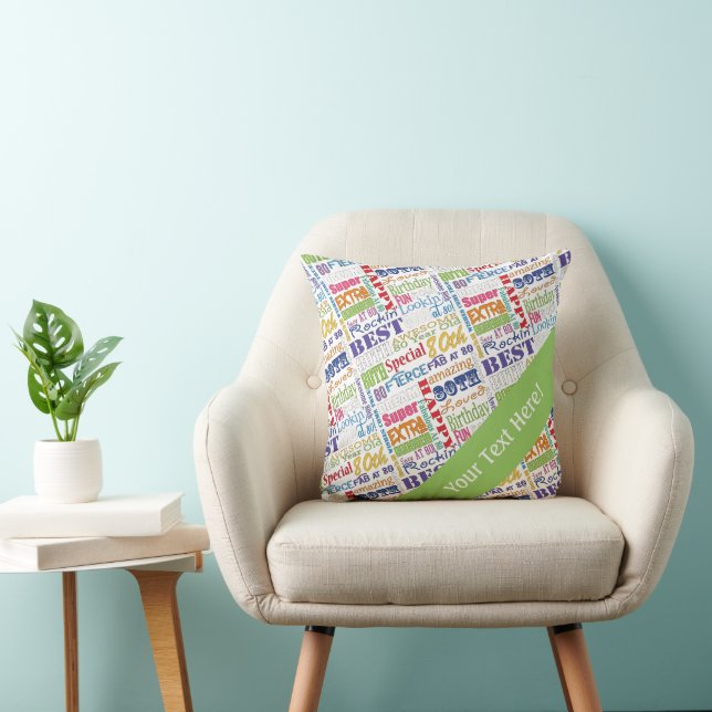 Coussin Cadeaux Uniques Et Spéciaux De Fête Du 80E Anniver (Chaise)