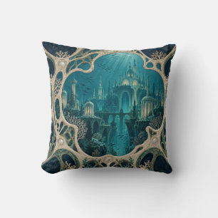 Coussin Cadre de corail ivoire Palais sous-marin