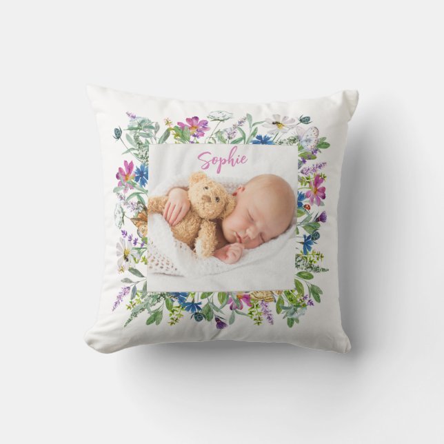 Coussin Cadre de fleurs sauvages Photo  (Recto)