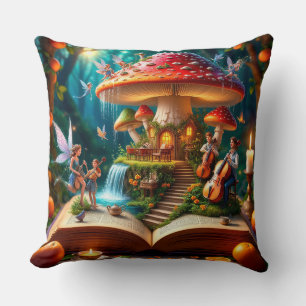 Coussin Cadre de forêt enchantée avec fées