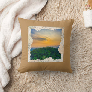 Coussin Cadre de journal vintage avec photo personnalisée