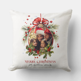 Coussin Cadre de Noël Beau Boule Famille Vacances