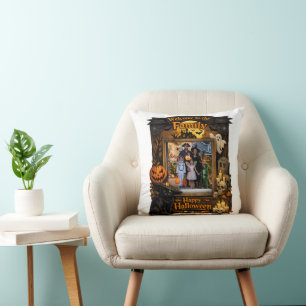 Coussin Cadre de photo de famille personnalisé pour Hallow