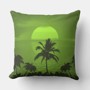 Coussin Cadre de Sun Green Tropics Palm Beach