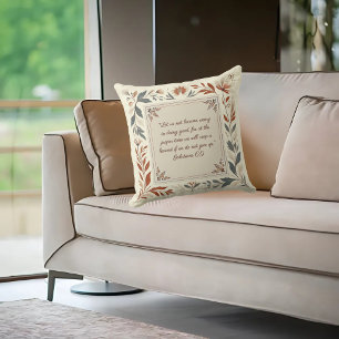 Coussin Cadre de verset biblique floral de ferme en beurre