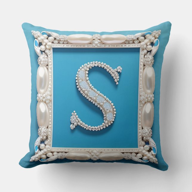 Coussin Cadre décoratif élégant lettre S (Recto)