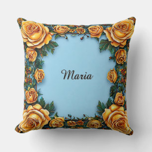 Coussin Cadre floral élégant